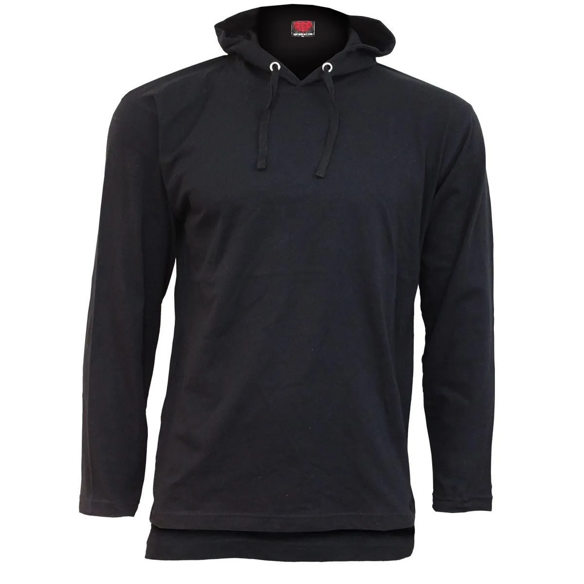 URBAN FASHION - Fine Cotton Summer Hoody Black sold by Spiral Direct
