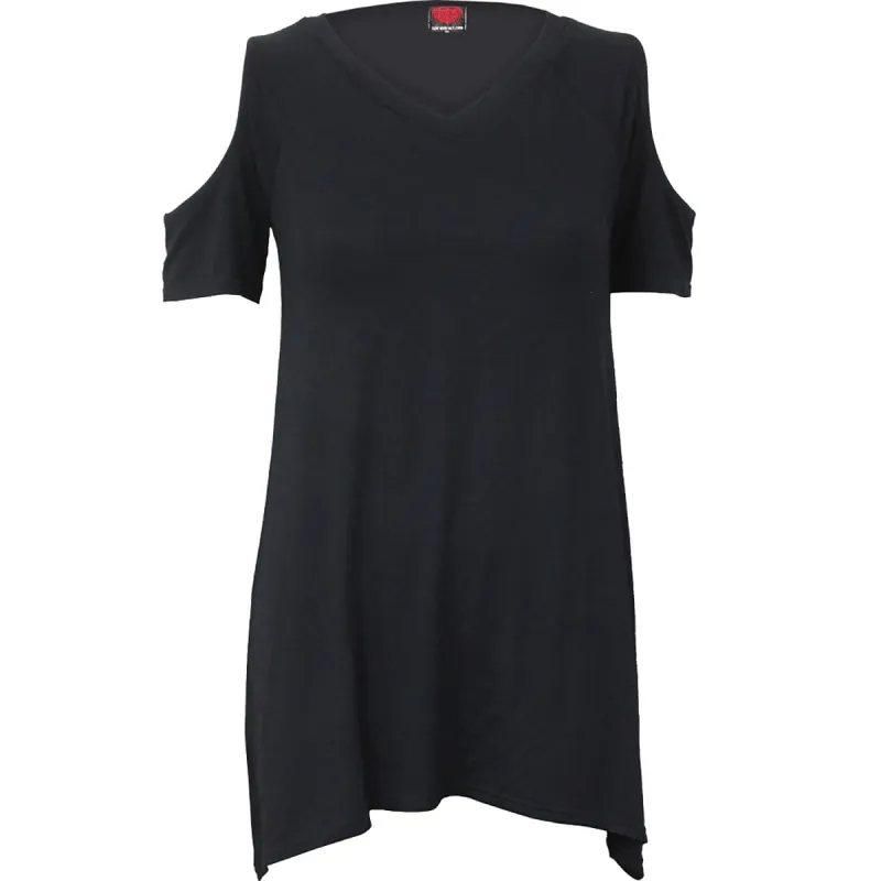 URBAN FASHION - Cold Shoulder Goth Bottom Top sold by Spiral Direct