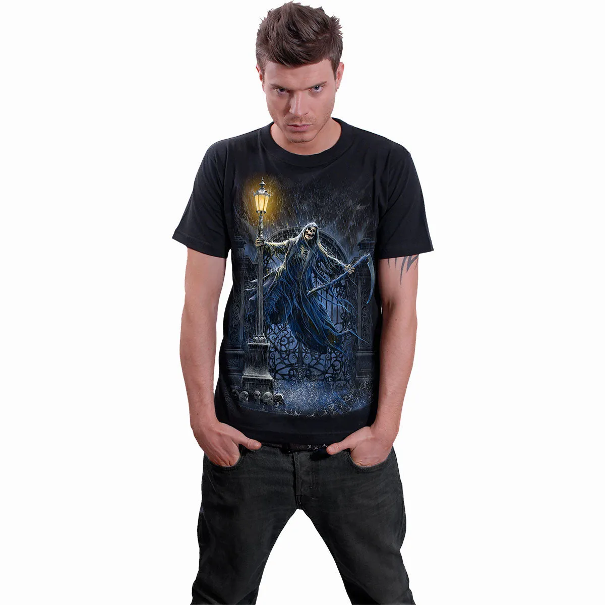 REAPING IN THE RAIN - T-Shirt Black sold by Spiral Direct product image thumbnail 3