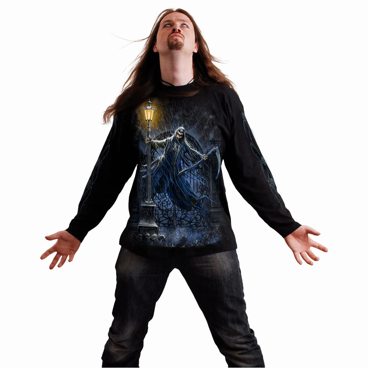 REAPING IN THE RAIN - Longsleeve T-Shirt Black sold by Spiral Direct product image thumbnail 3