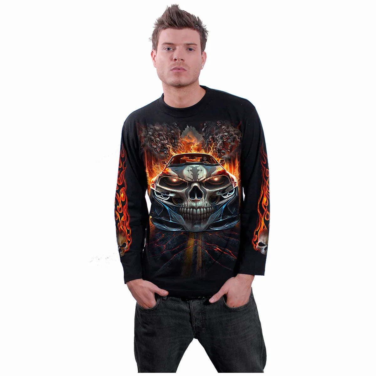 SPEED FREAK - Longsleeve T-Shirt Black sold by Spiral Direct product image thumbnail 3