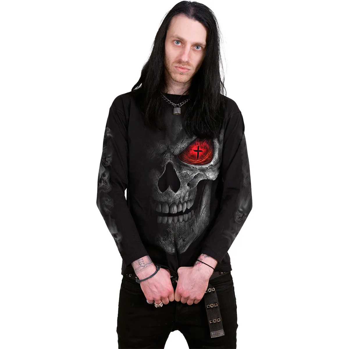 DEATH STARE - Longsleeve T-Shirt Black sold by Spiral Direct product image thumbnail 3