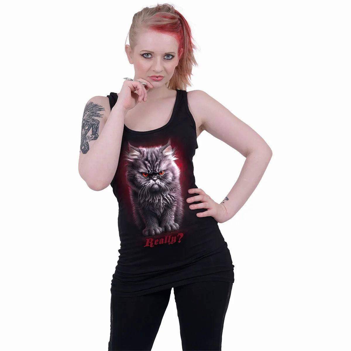 ANGER MANAGEMENT - Razor Back Top Black sold by Spiral Direct product image thumbnail 2