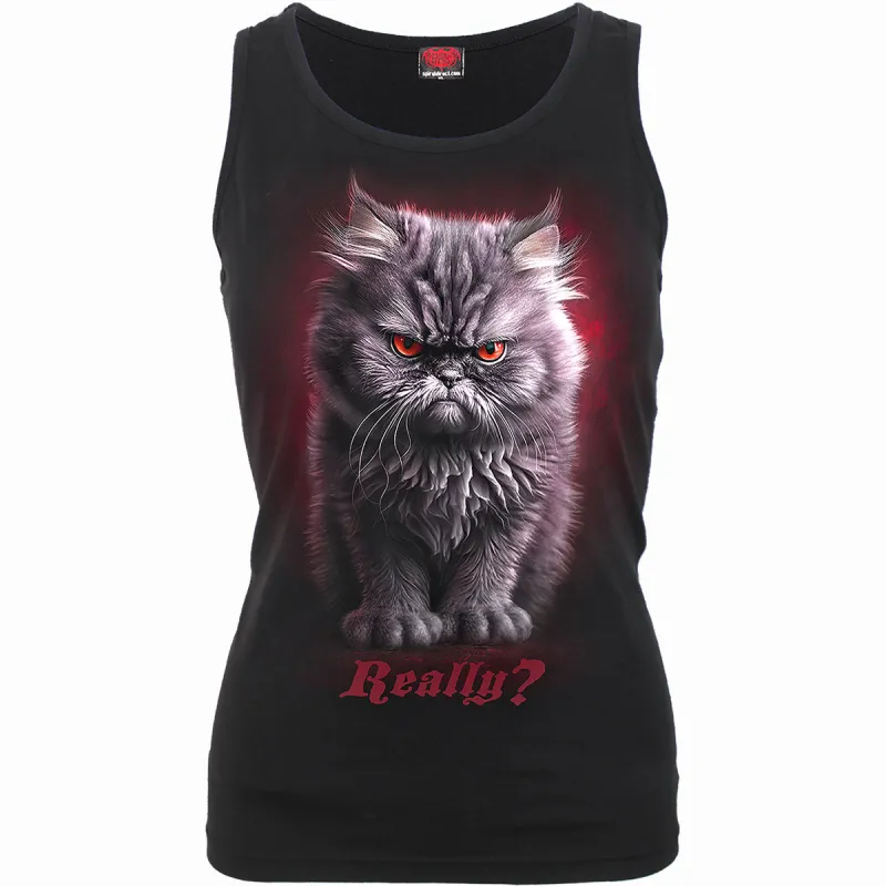 ANGER MANAGEMENT - Razor Back Top Black made by Spiral Direct