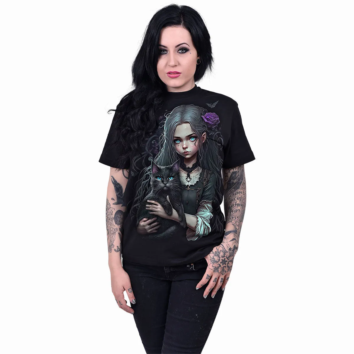 GOTH FAMILIAR - Front Print T-Shirt Black sold by Spiral Direct product image thumbnail 2