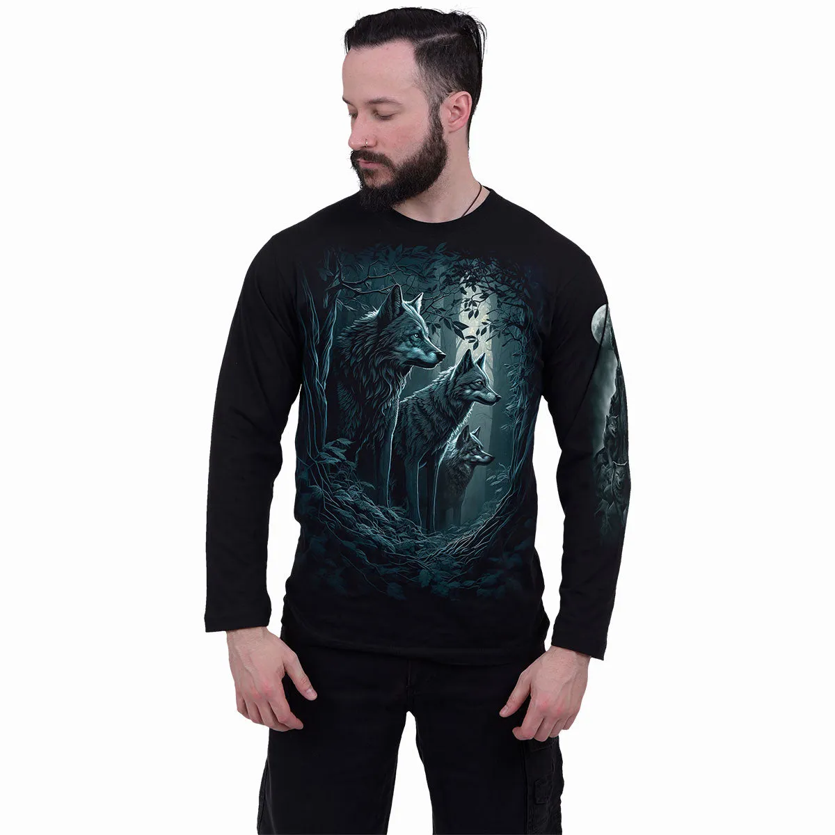 FOREST GUARDIANS - Longsleeve T-Shirt Black sold by Spiral Direct product image thumbnail 3