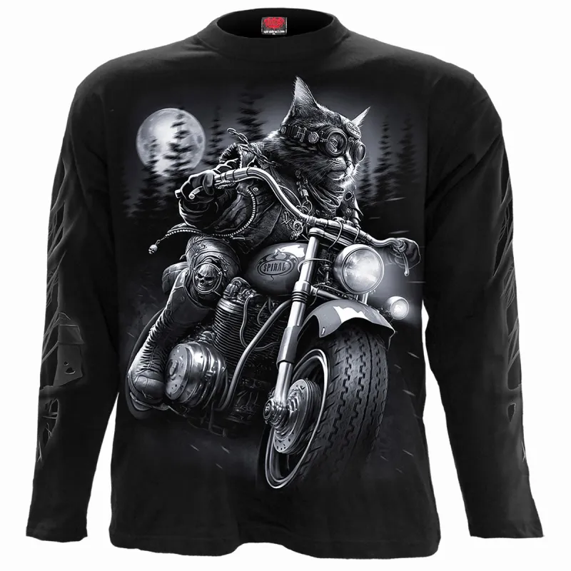 NINE LIVES - Longsleeve T-Shirt Black sold by Spiral Direct