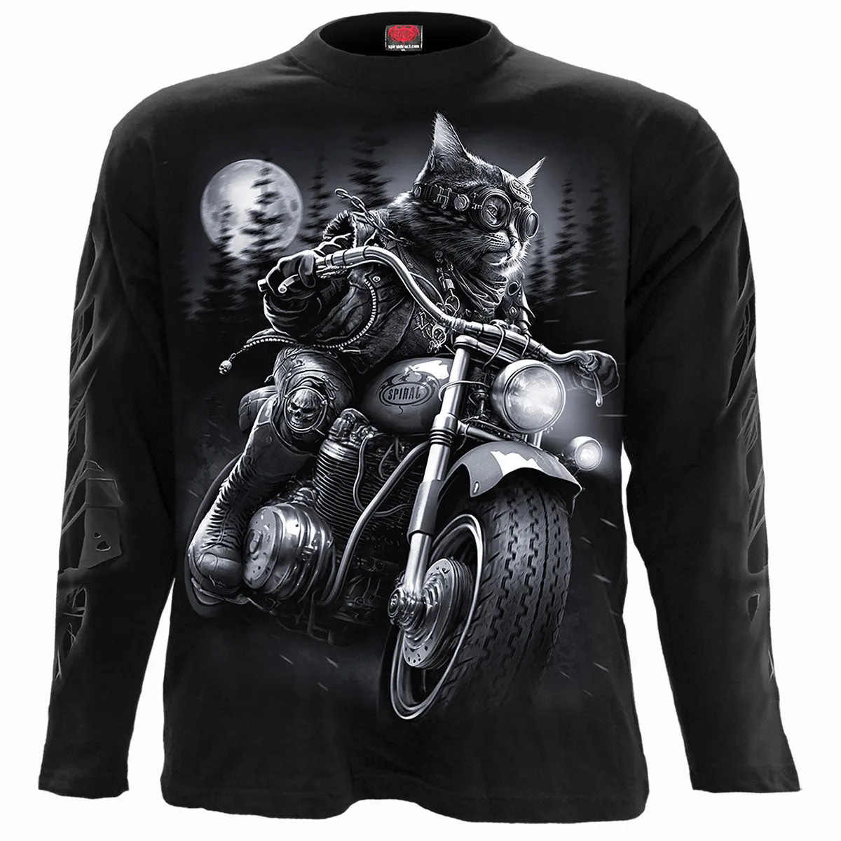 NINE LIVES - Longsleeve T-Shirt Black sold by Spiral Direct