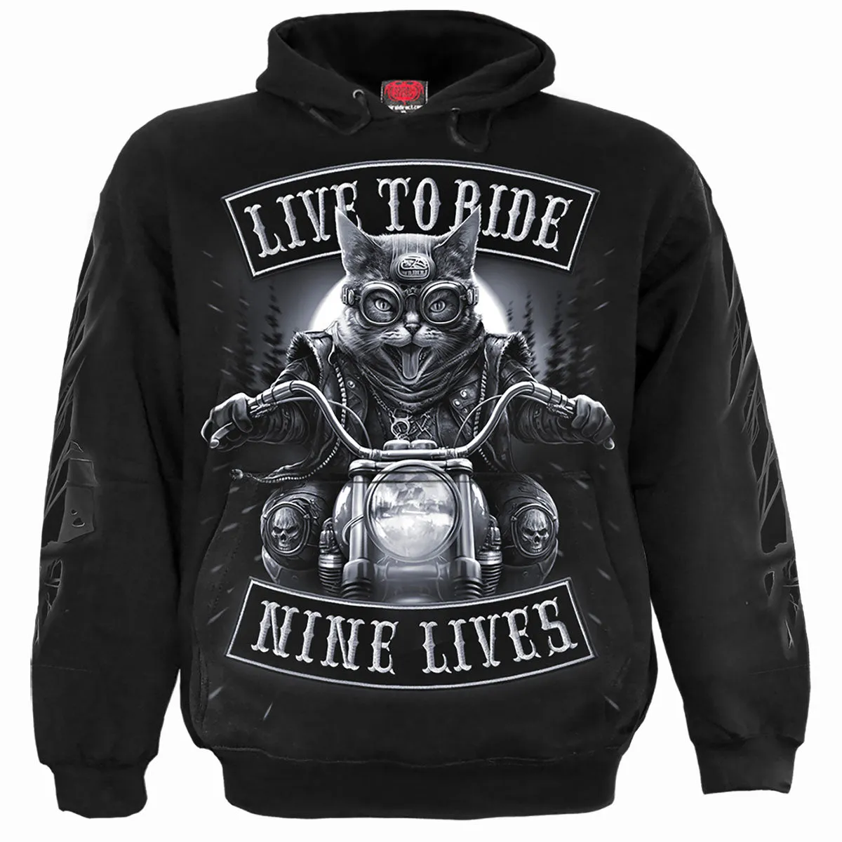 NINE LIVES - Hoody Black sold by Spiral Direct