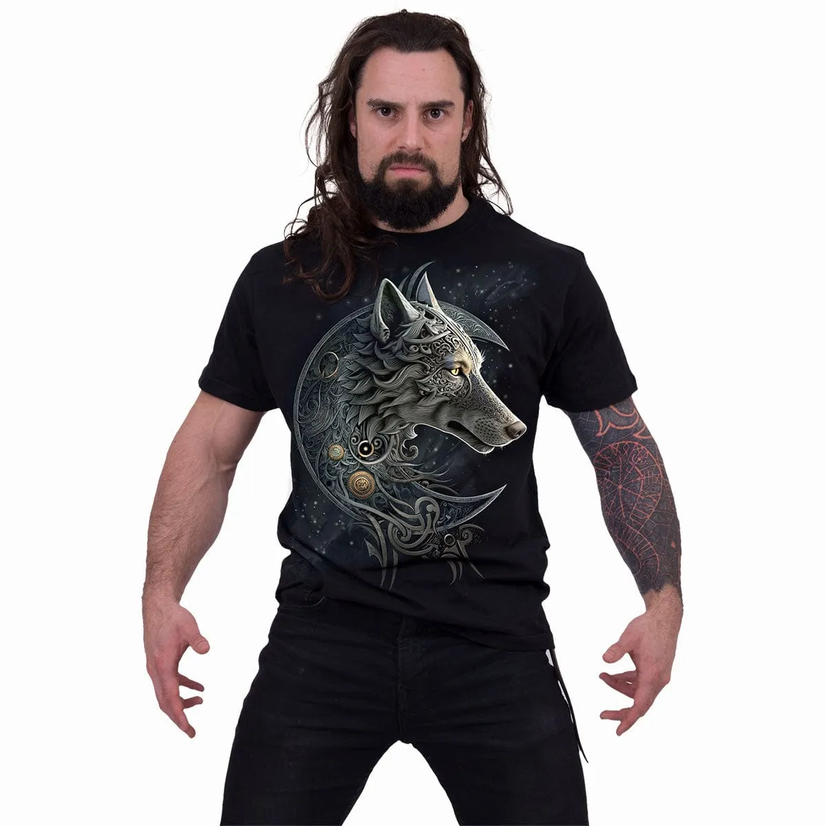 CELTIC WOLF - T-Shirt Black sold by Spiral Direct product image thumbnail 3