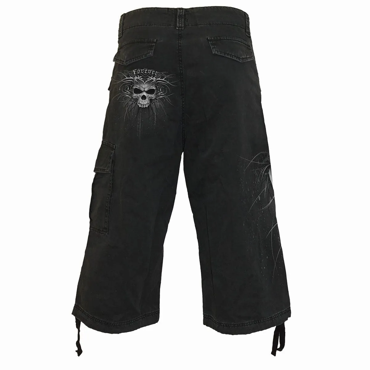 DEATH FOREVER - Vintage Cargo Shorts 3/4 Long Black sold by Spiral Direct product image thumbnail 2