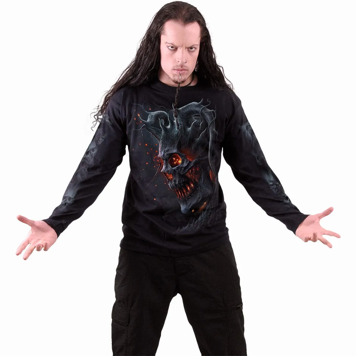 DEATH EMBERS - Longsleeve T-Shirt Black sold by Spiral Direct product image thumbnail 3