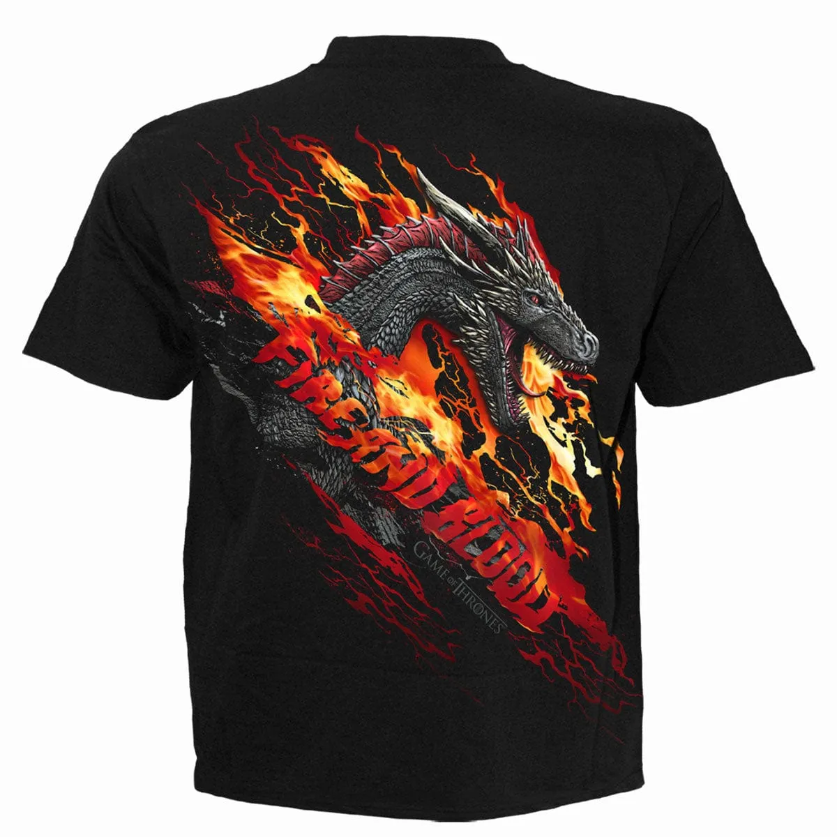 GOT - FIRE AND BLOOD - T-Shirt Black sold by Spiral Direct product image thumbnail 2