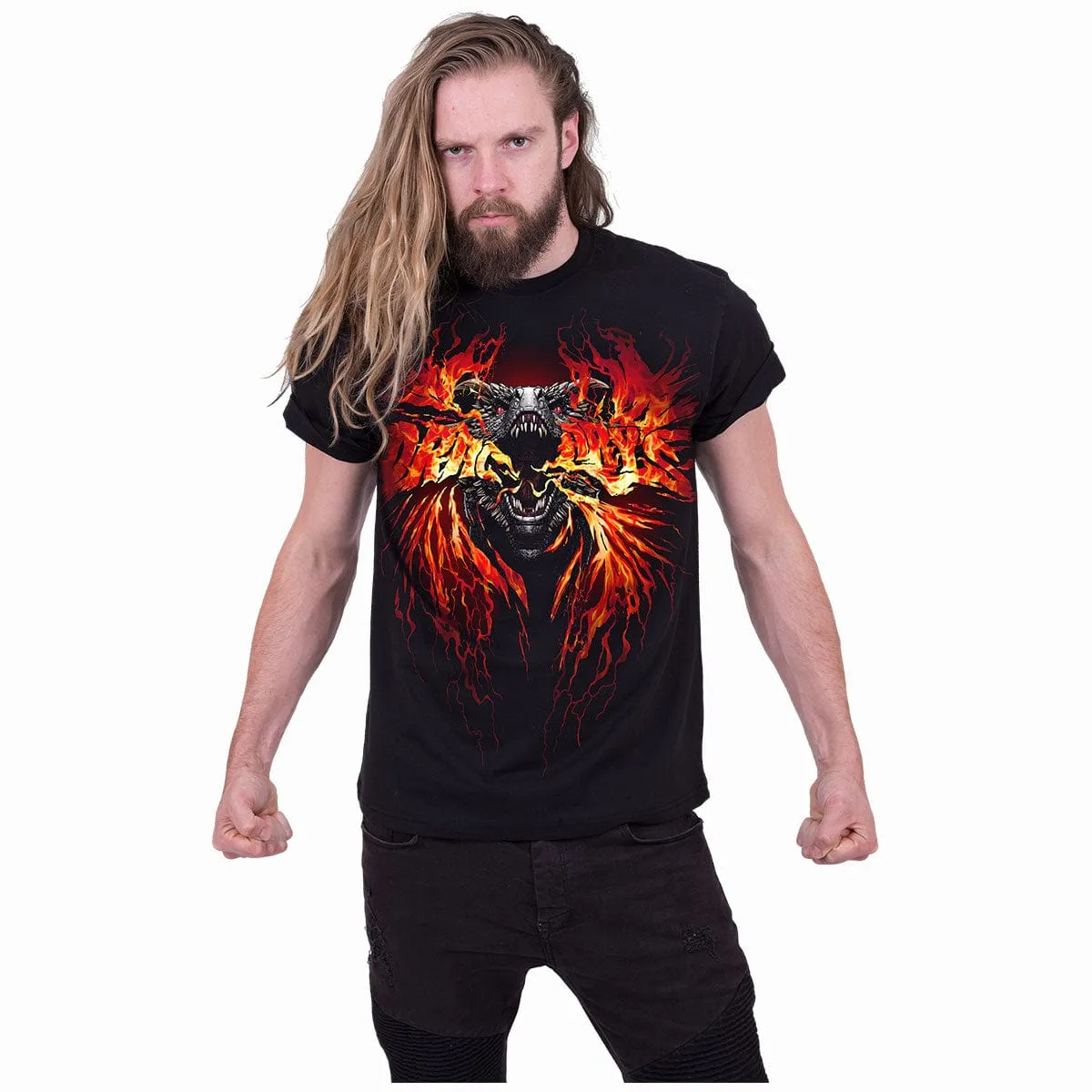 GOT - FIRE AND BLOOD - T-Shirt Black sold by Spiral Direct product image thumbnail 3