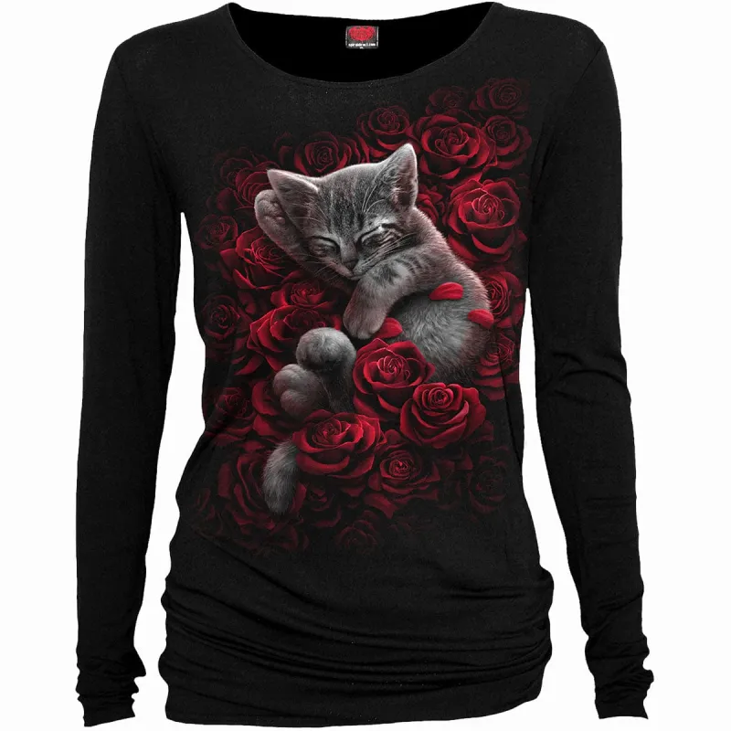 BED OF ROSES - Baggy Top Black sold by Spiral Direct