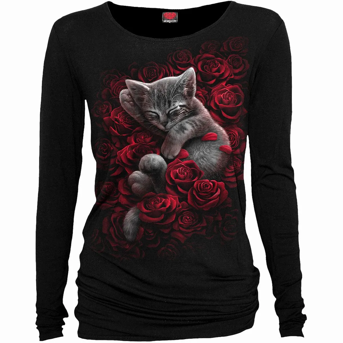 BED OF ROSES - Baggy Top Black sold by Spiral Direct