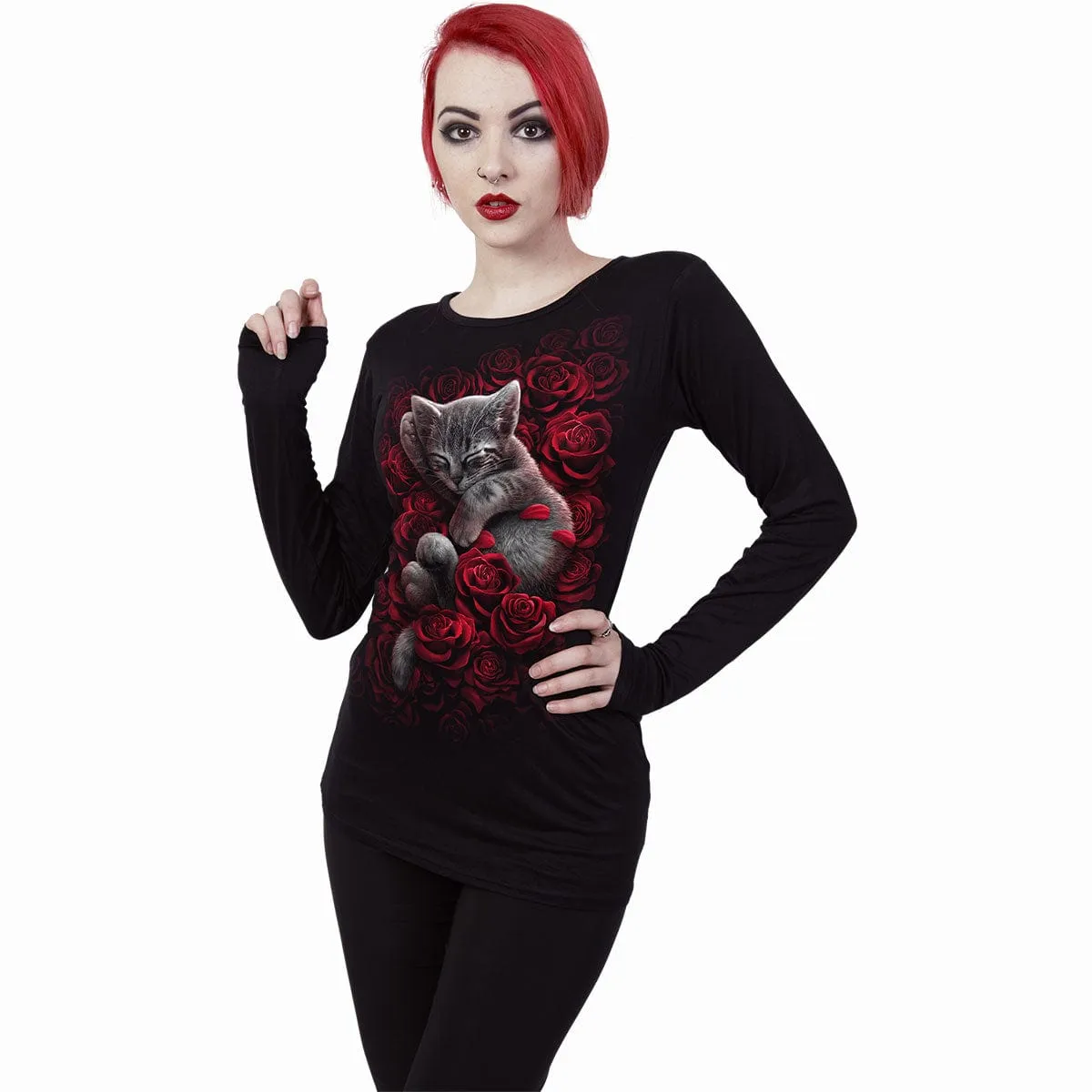 BED OF ROSES - Baggy Top Black sold by Spiral Direct product image thumbnail 2
