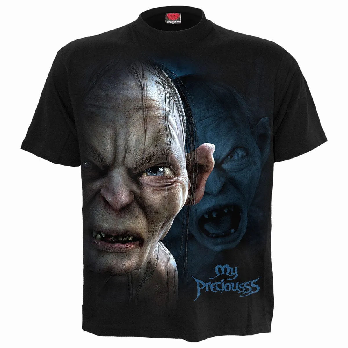 LOTR - GOLLUM - MY PRECIOUSSS - Front Print T-Shirt Black sold by Spiral Direct