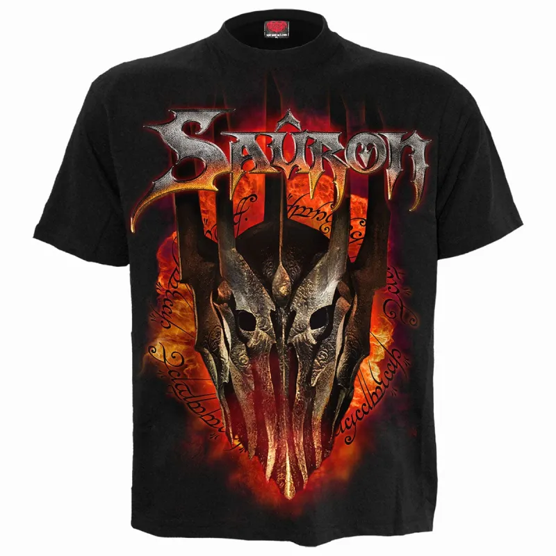 LOTR - SAURON - METAL TEE - Front Print T-Shirt Black sold by Spiral Direct