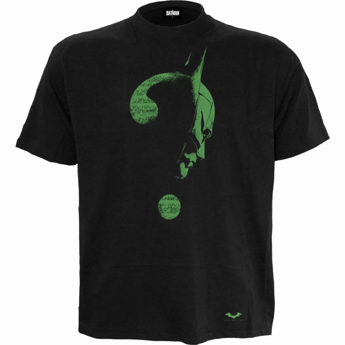 RIDDLER - GLOW IN THE DARK LOGO - Front Print T-Shirt Black sold by Spiral Direct
