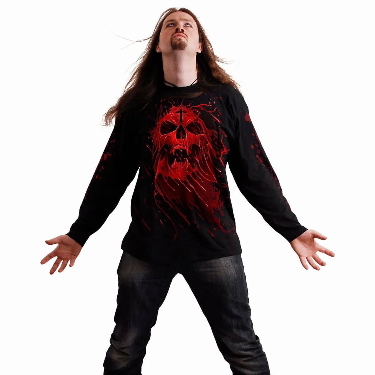 PURE BLOOD - Longsleeve T-Shirt Black sold by Spiral Direct product image thumbnail 3