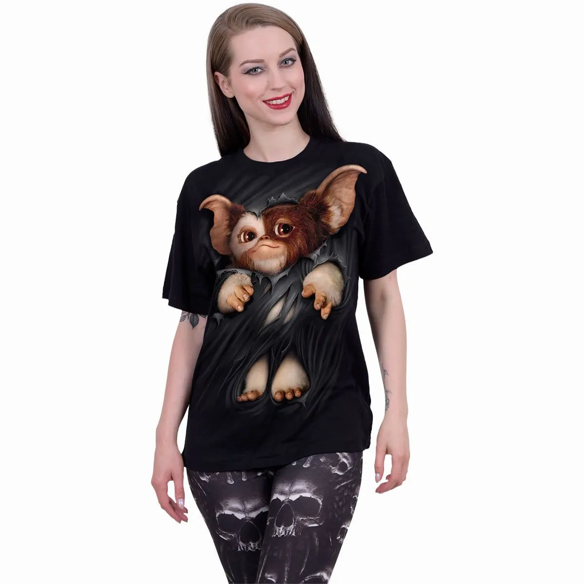 GREMLINS - GIZMO - Front Print T-Shirt Black sold by Spiral Direct product image thumbnail 2