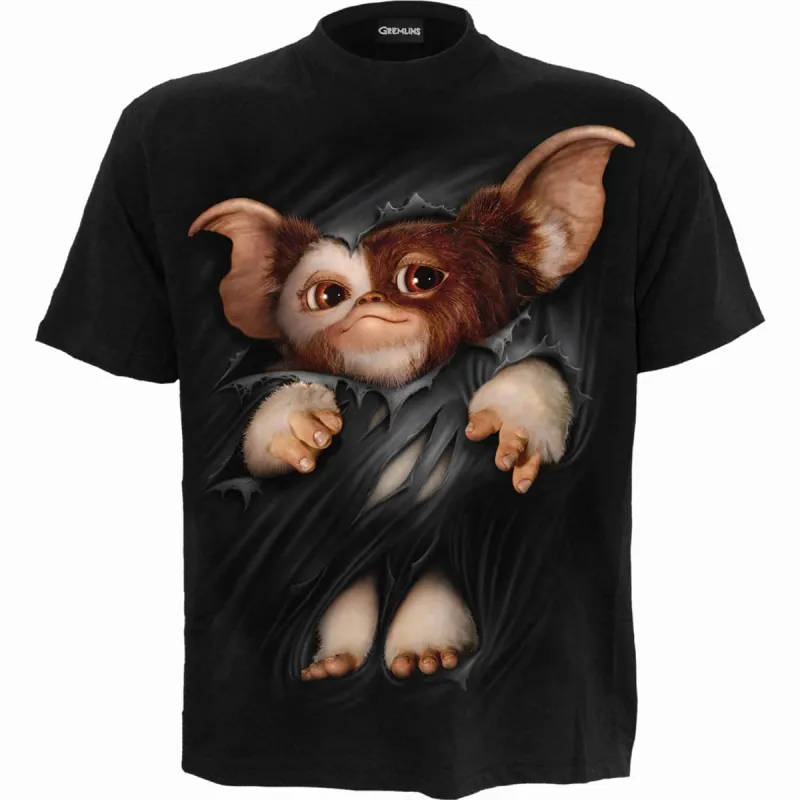 GREMLINS - GIZMO - Front Print T-Shirt Black made by Spiral Direct