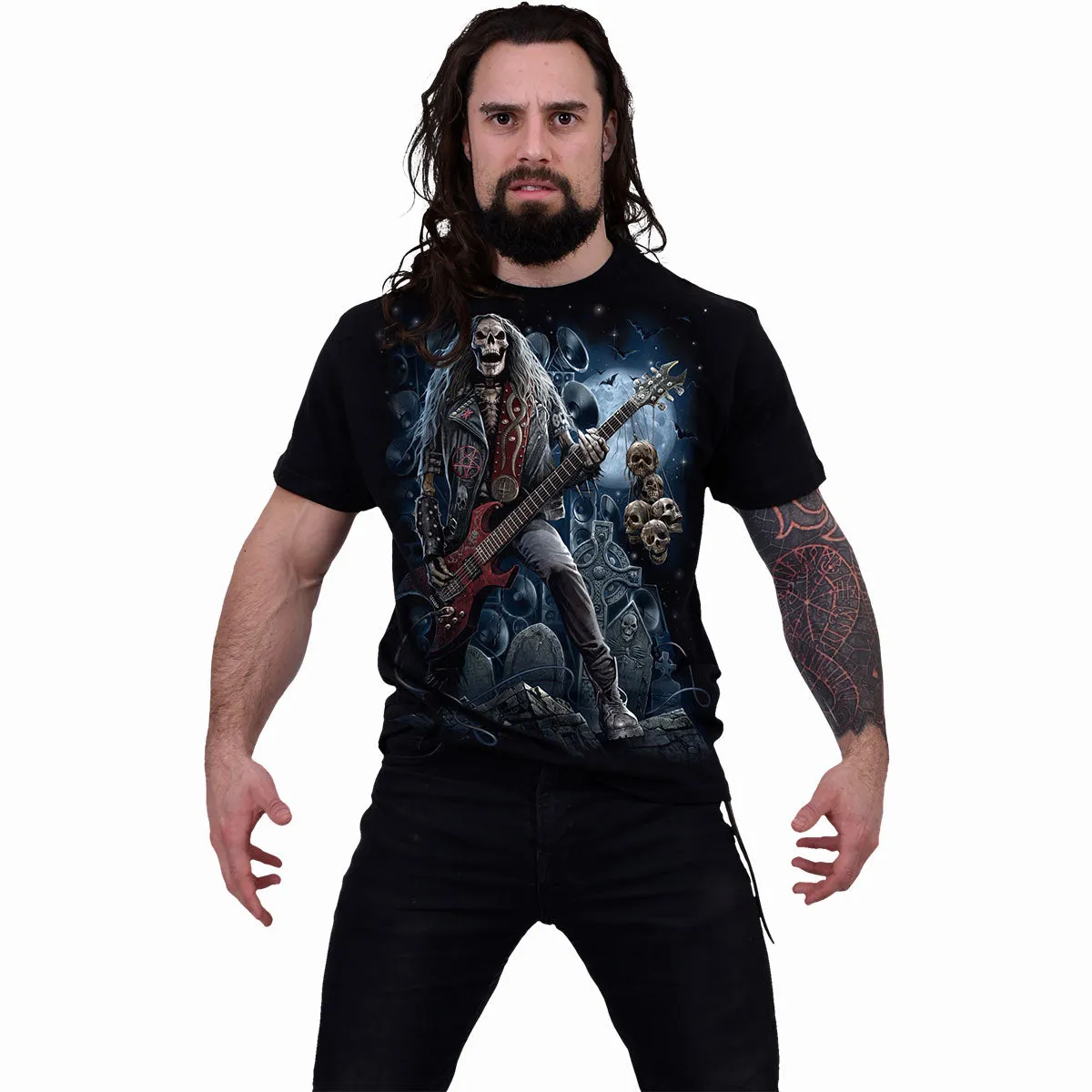 GRIM ROCKER - T-Shirt Black sold by Spiral Direct product image thumbnail 3