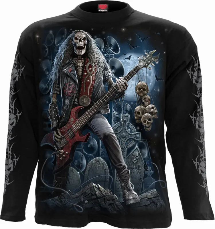 GRIM ROCKER - Longsleeve T-Shirt Black sold by Spiral Direct