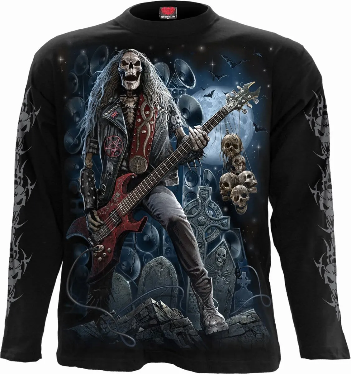 GRIM ROCKER - Longsleeve T-Shirt Black sold by Spiral Direct
