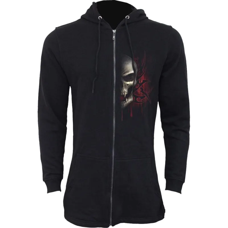 GAME OVER - Mens Fish Tail Zipper Hoody - Zip Sleeves made by Spiral Direct