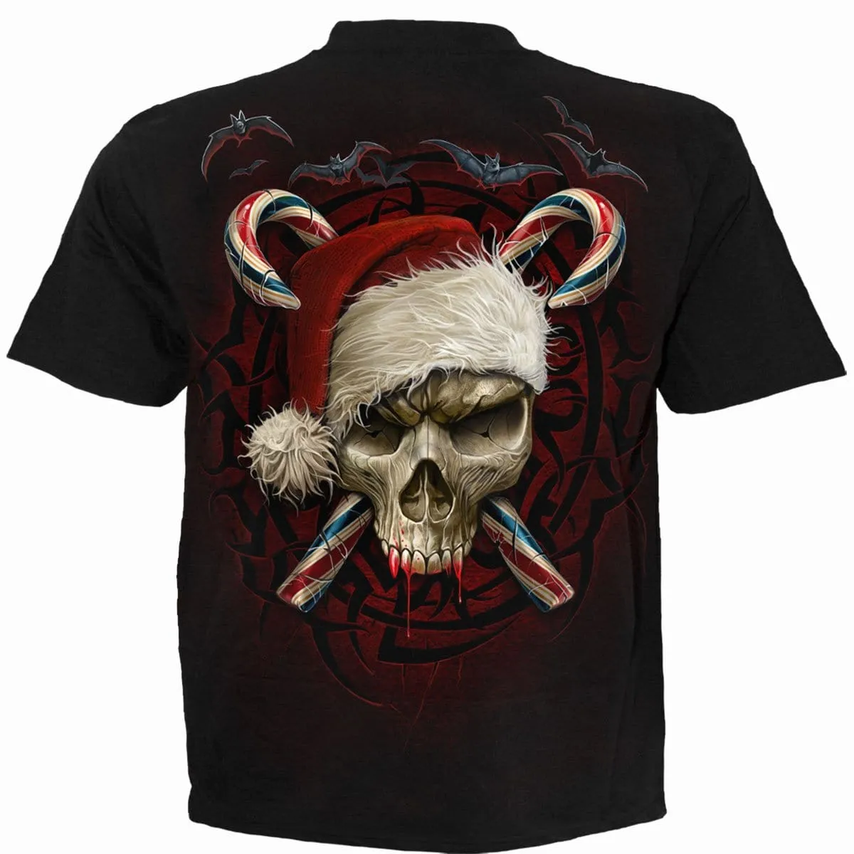 CANDY CANE SANTA - T-Shirt Black sold by Spiral Direct product image thumbnail 2
