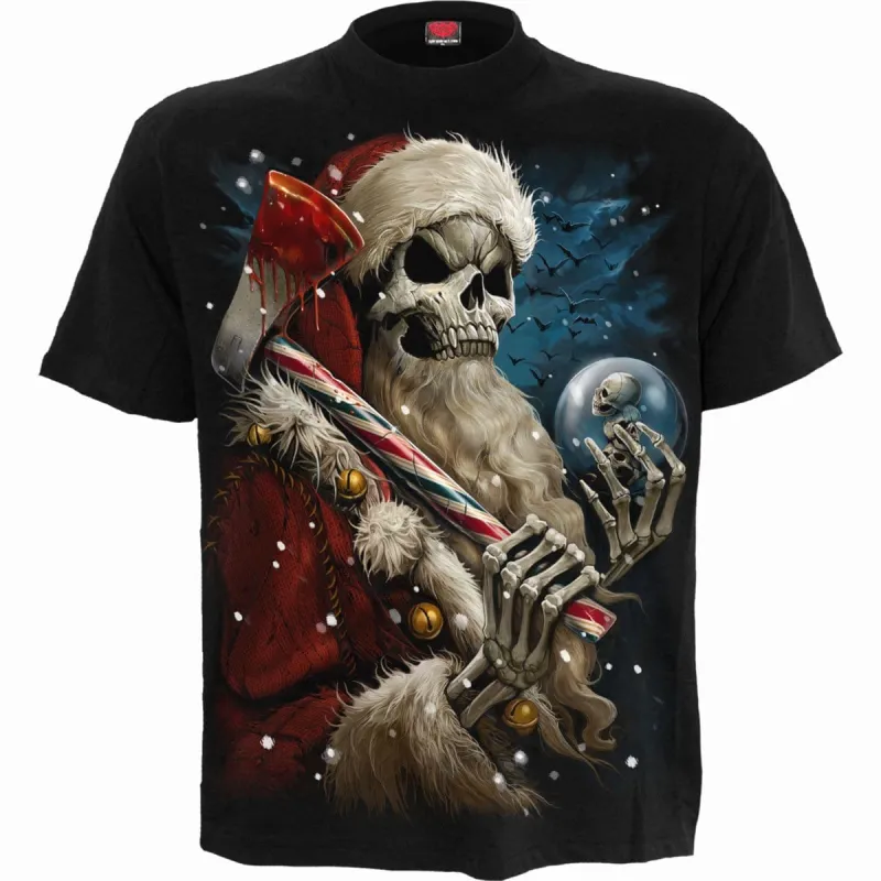 CANDY CANE SANTA - T-Shirt Black sold by Spiral Direct