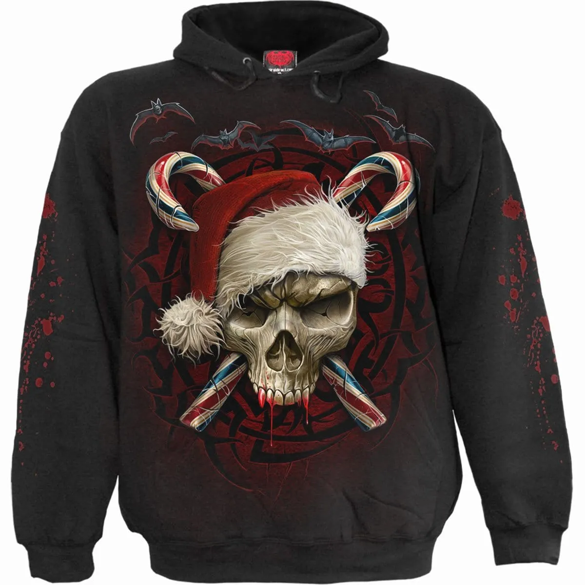 CANDY CANE SANTA - Hoody Black sold by Spiral Direct