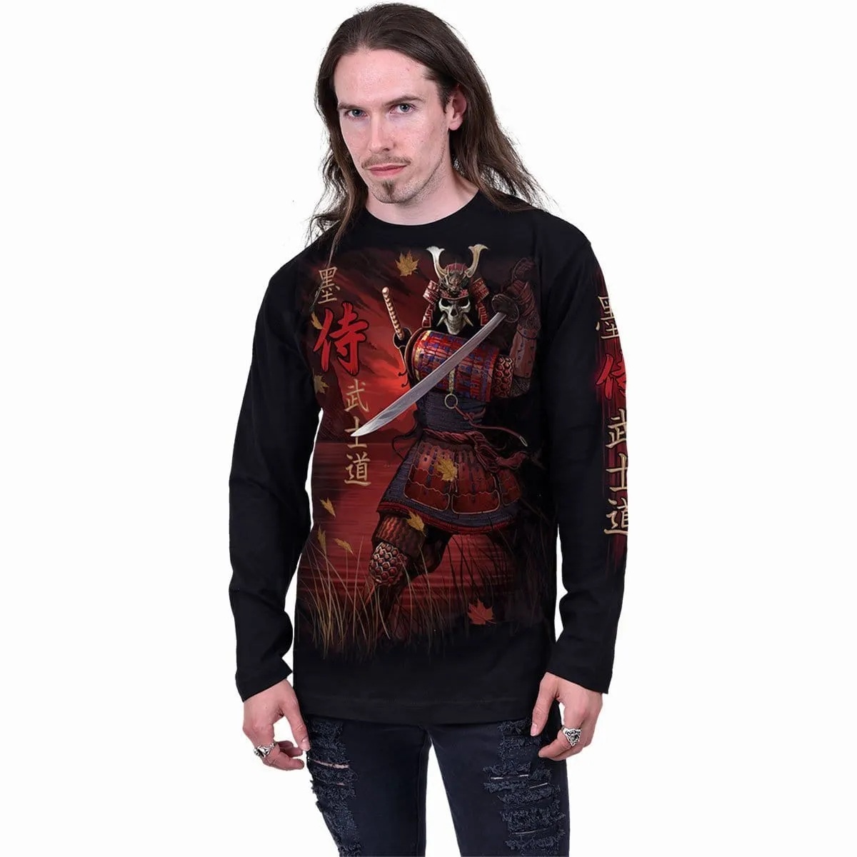 SAMURAI - Longsleeve T-Shirt Black sold by Spiral Direct product image thumbnail 3