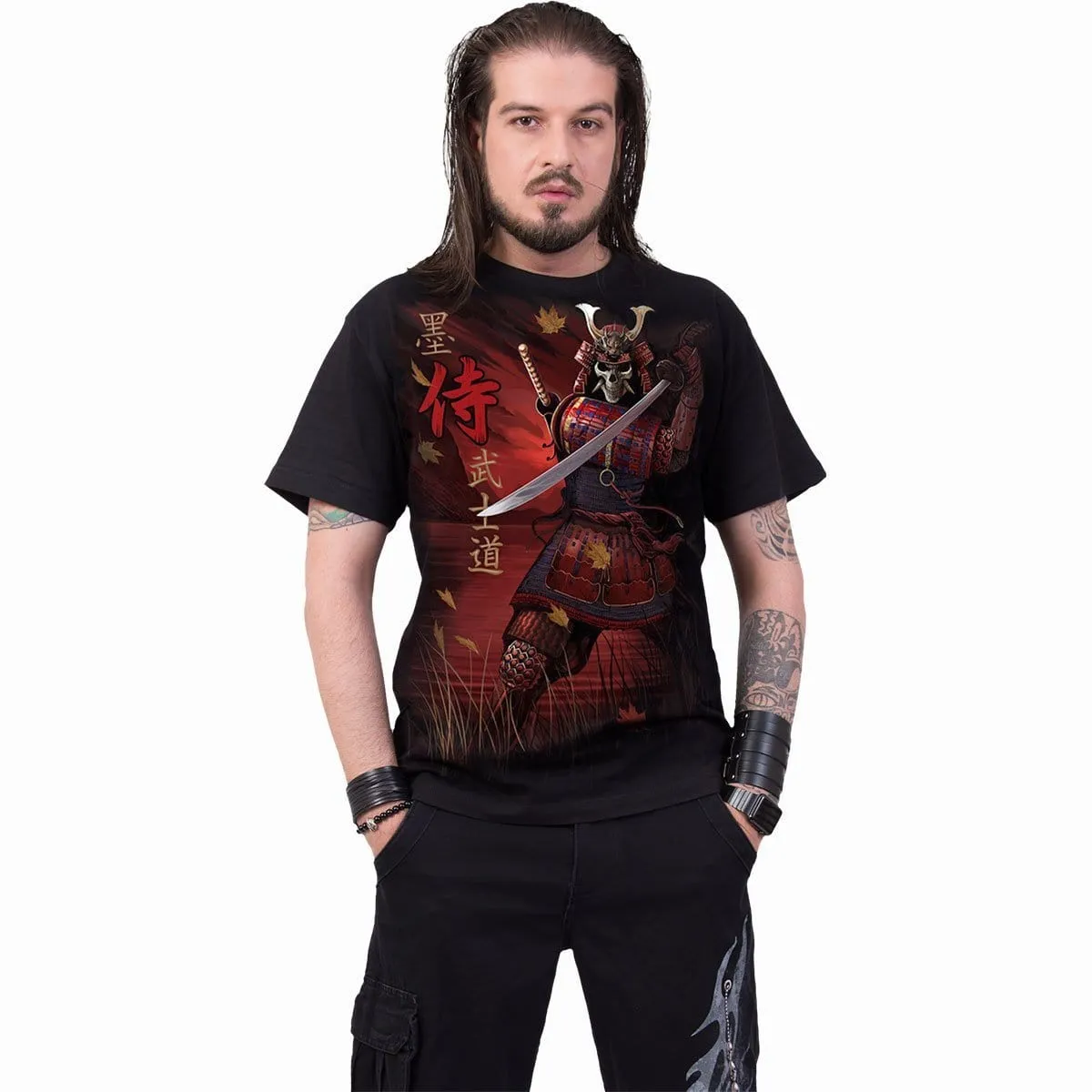 SAMURAI - T-Shirt Black sold by Spiral Direct product image thumbnail 3