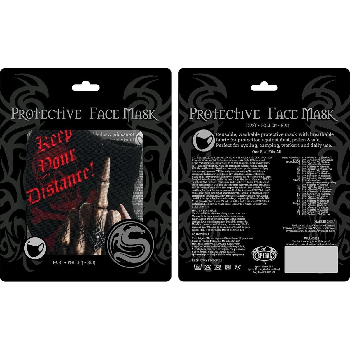 KEEP YOUR DISTANCE - Face Mask sold by Spiral Direct product image thumbnail 3