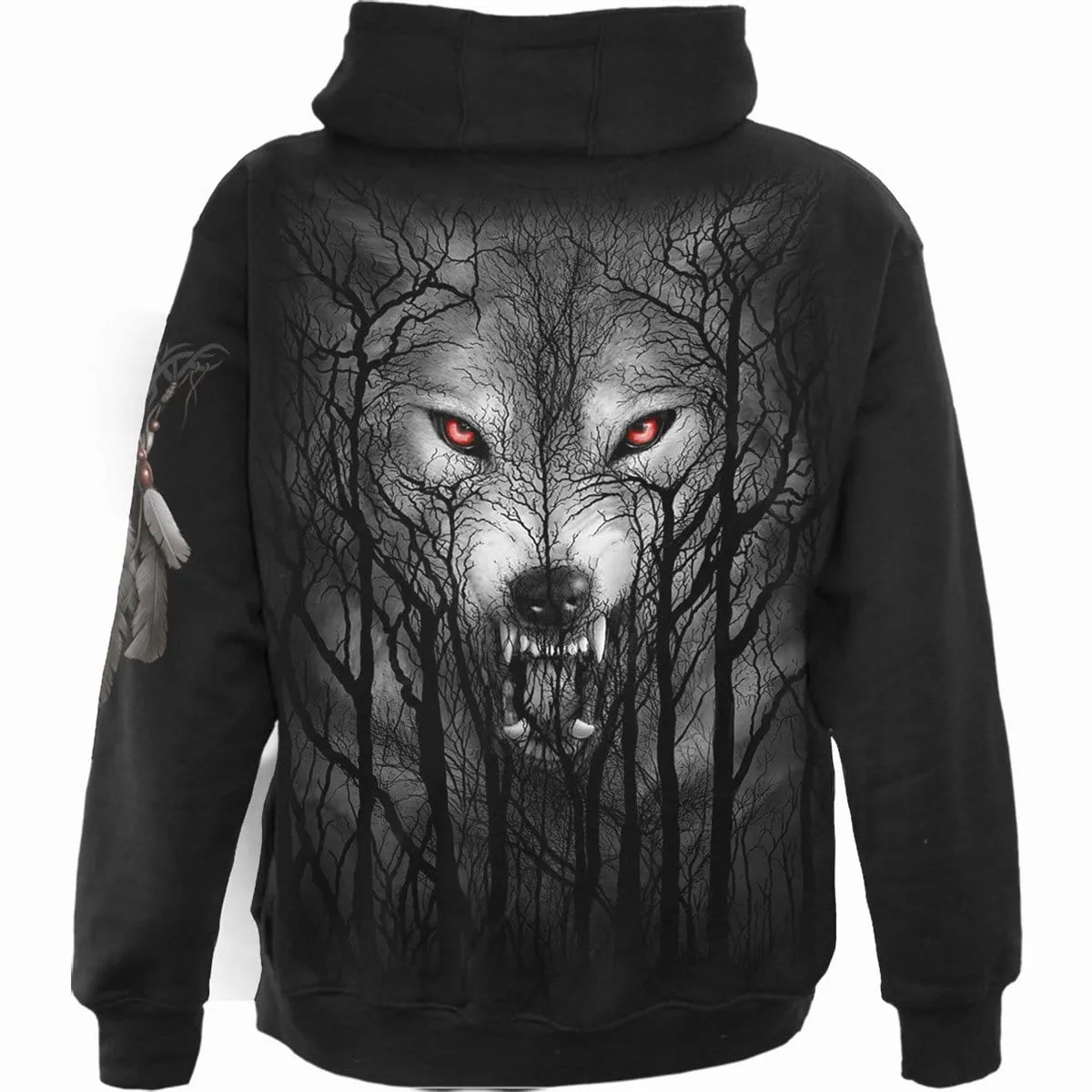 FOREST WOLF - Full Zip Hoody Black sold by Spiral Direct product image thumbnail 2