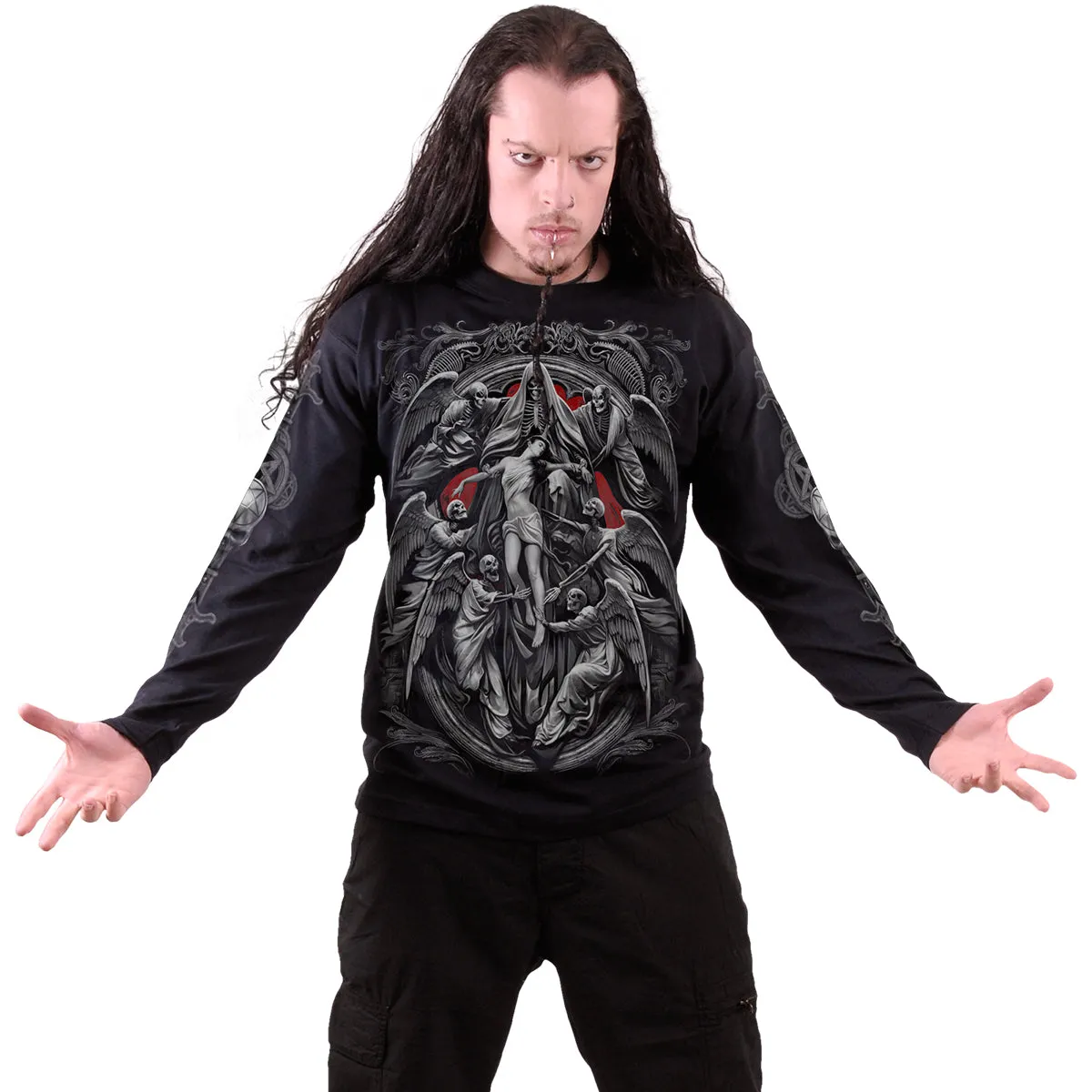 REAPER'S DOOR - Longsleeve T-Shirt Black sold by Spiral Direct product image thumbnail 3