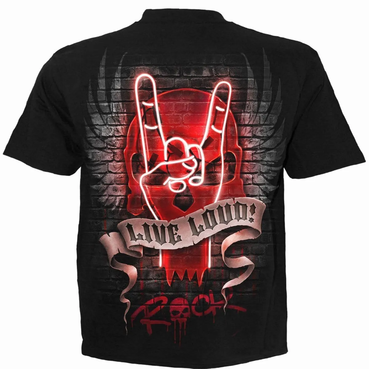 LIVE LOUD - T-Shirt Black sold by Spiral Direct product image thumbnail 2