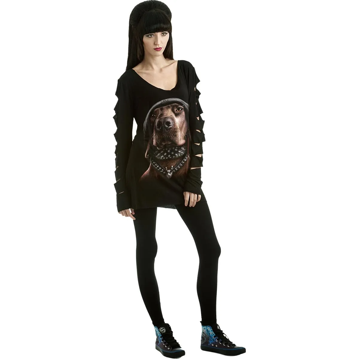 DAWG - Slashed Sleeve Boatneck Top sold by Spiral Direct product image thumbnail 2