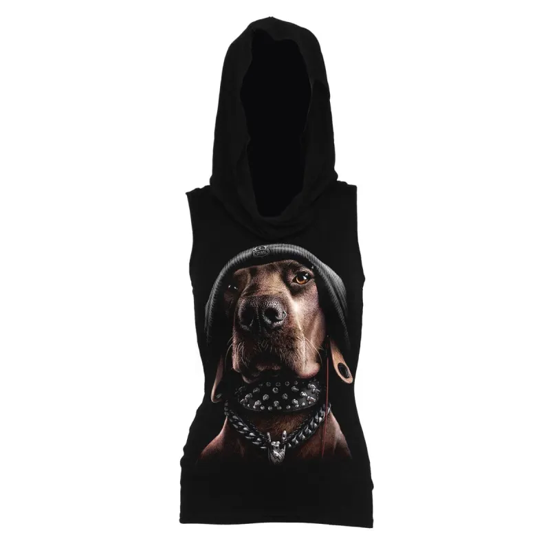 DAWG - Sleeveless Gothic Hood Black made by Spiral Direct