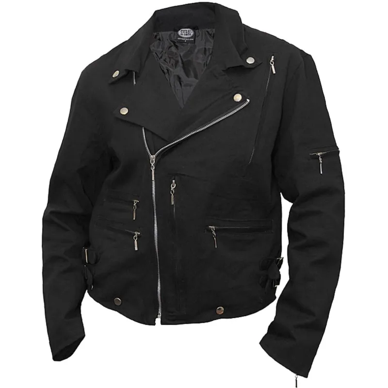 BONE FINGER - Lined Biker Jacket Black sold by Spiral Direct