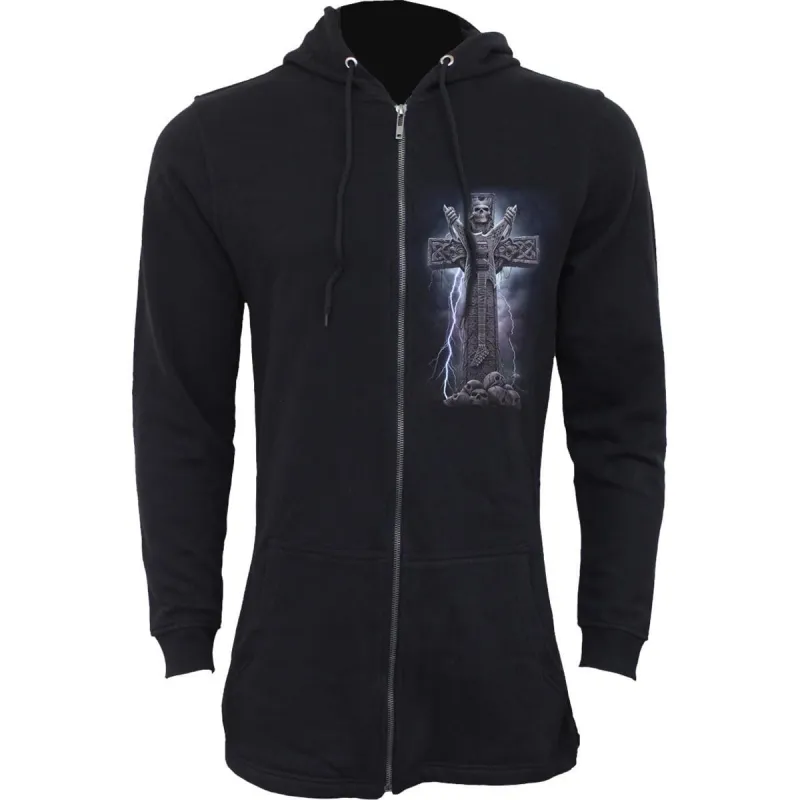 ROCK ETERNAL - Mens Fish Tail Zipper Hoody - Zip Sleeves sold by Spiral Direct