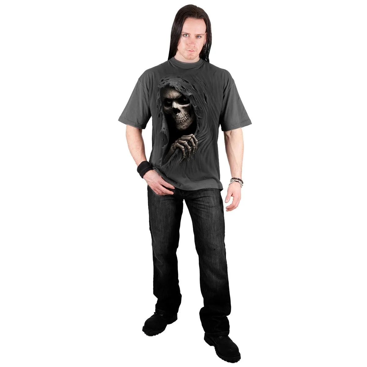 GRIM RIPPER - T-Shirt Charcoal sold by Spiral Direct product image thumbnail 3