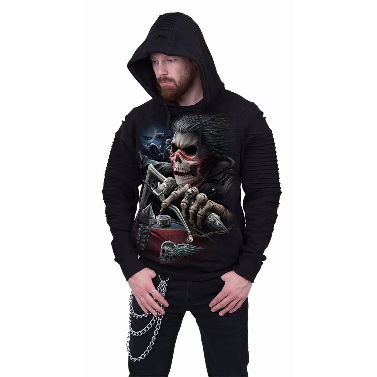 SOUL RIDER - Premuim Biker Fashion Mens Hoodie sold by Spiral Direct product image thumbnail 3
