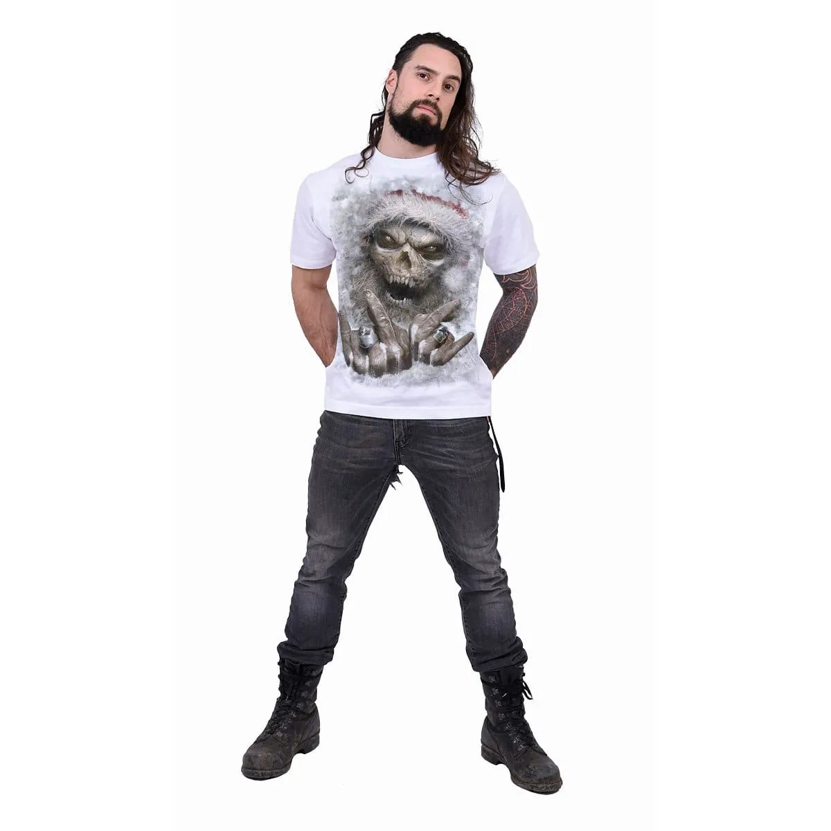 ROCK SANTA - T-Shirt White sold by Spiral Direct product image thumbnail 3