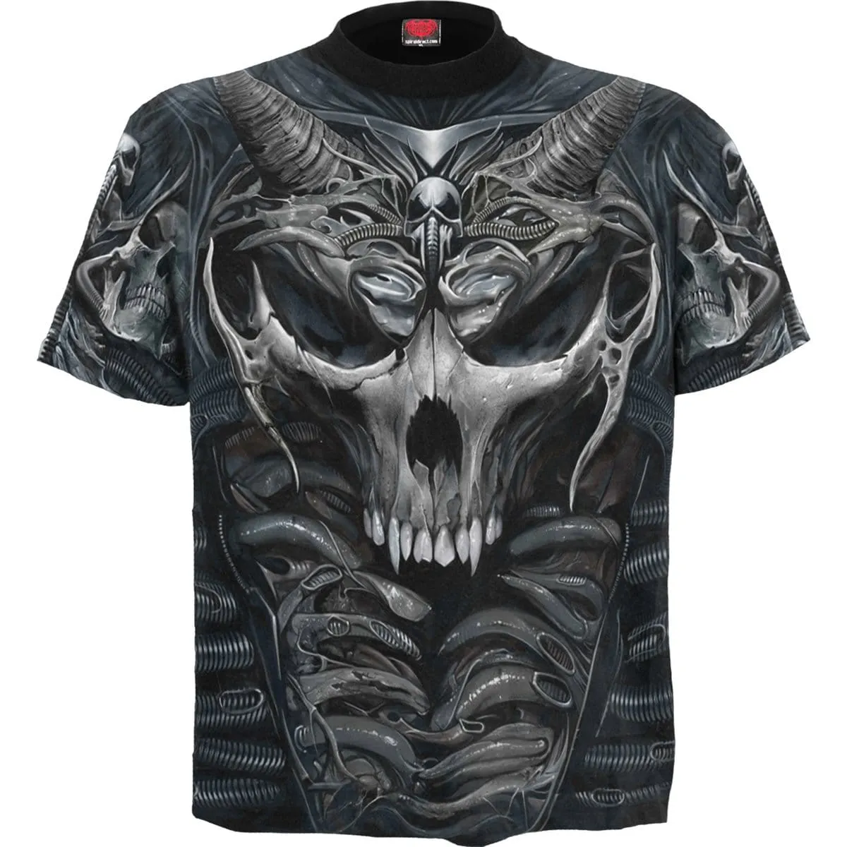 SKULL ARMOUR - Allover T-Shirt Black sold by Spiral Direct