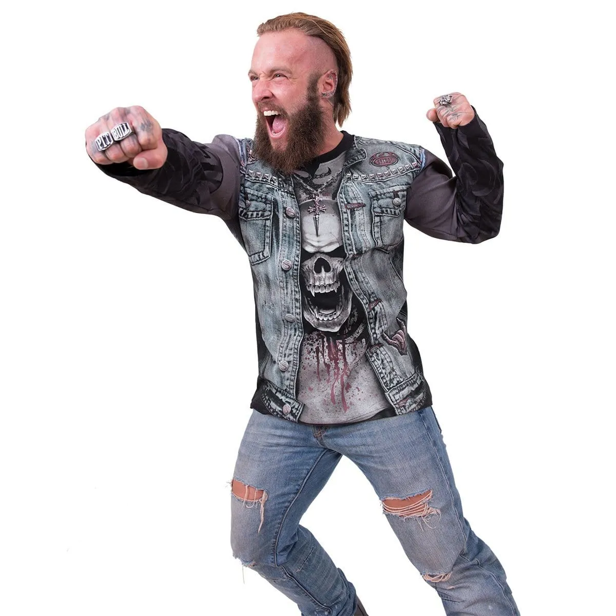 THRASH METAL - Allover Longsleeve T-Shirt Black sold by Spiral Direct product image thumbnail 3