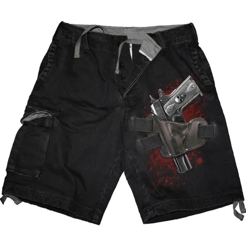 HOLSTER - Vintage Cargo Shorts Black made by Spiral Direct